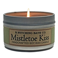 Mistletoe Kiss Tin Candle