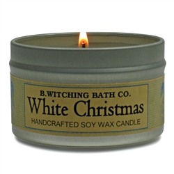 White Christmas Tin Candle